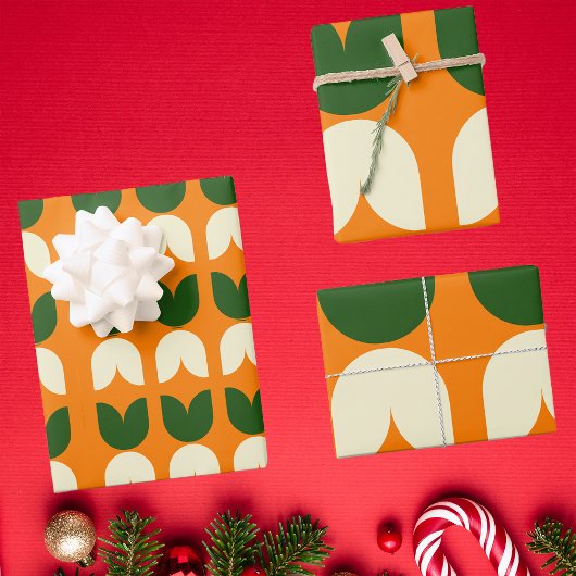 Retro Tulip Wrapping Geschenkpapier Set