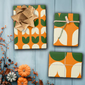 Retro Tulip Wrapping Geschenkpapier Set