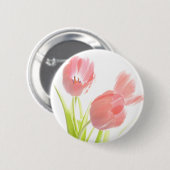 Retro Tulpe Blume Button Button Abzeichen (Vorne & Hinten)