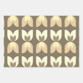 Retro-Tulpen in Herbstfarben Geschenkpapier Set (Vorderseite)