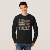 Retro Tulsa Area Code 918 Bewohner Staat Oklahoma T-Shirt (Vorne ganz)