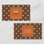 Retro Tupfen-Visitenkarte Visitenkarte (Vorne/Hinten)