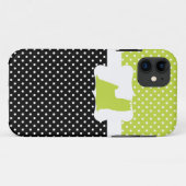 Retro Tupfen w/Yorkie Case-Mate iPhone Hülle (Rückseite (Horizontal))