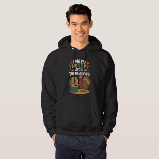 Retro Turkey Therapy  Hoodie (Vorne ganz)