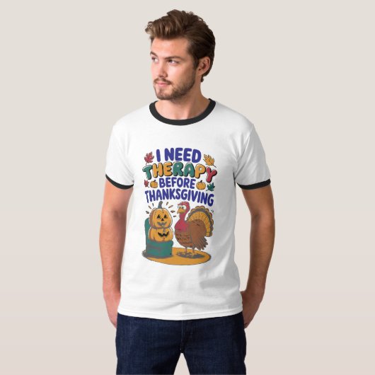 Retro Turkey Therapy  T-Shirt (Vorne ganz)