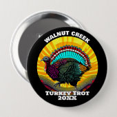 Retro Turkey Trot Button (Vorne & Hinten)