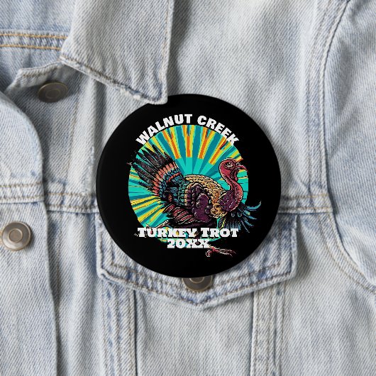 Retro Turkey Trot Button (Beispiel)