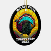Retro Turkey Trot Keramik Ornament (Rechts)