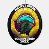 Retro Turkey Trot Keramik Ornament (Links)