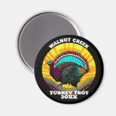 Retro Turkey Trot Magnet (Vorderseite/Rückseite)