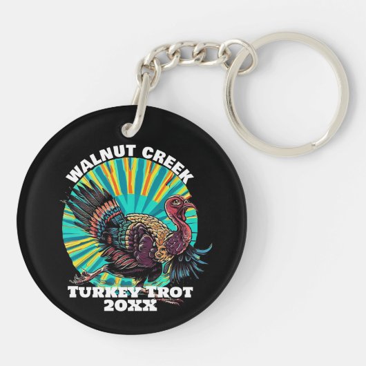 Retro Turkey Trot Schlüsselanhänger (Rückseite)
