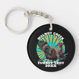 Retro Turkey Trot Schlüsselanhänger