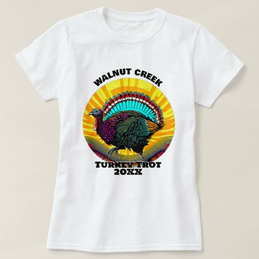 Retro Turkey Trot T-Shirt (Design vorne)