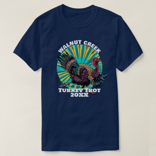 Retro Turkey Trot T-Shirt (Design vorne)