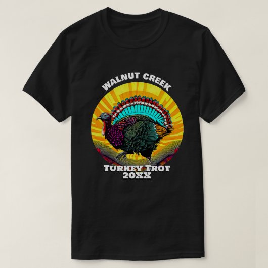 Retro Turkey Trot T-Shirt (Design vorne)