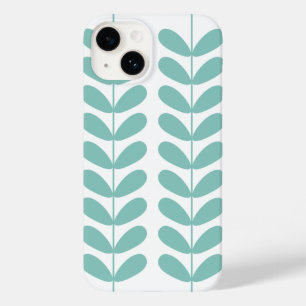 Retro Türkis Blumen Mitte des Jahrhunderts modern Case-Mate iPhone 14 Hülle