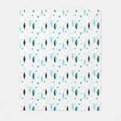 Retro Türkis-Diamant u. Fleecedecke (Vorderseite)