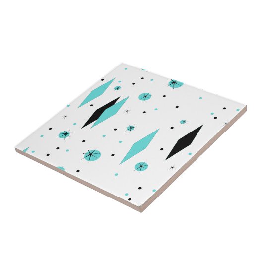 Retro Türkis-Diamant-u. Fliese (Seite)