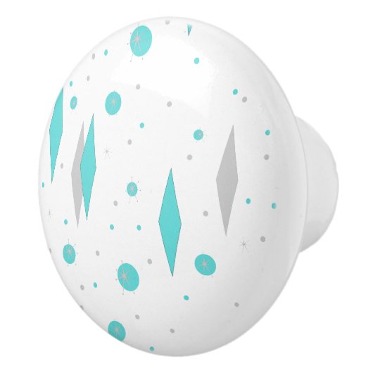 Retro Türkis-Diamant u. Keramikknauf (Rechts)