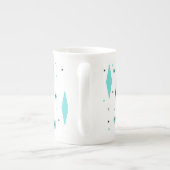 Retro Türkis-Diamant-u. Sternexplosion-China-Tasse Porzellantasse (Rückseite)
