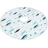 Retro Türkis-Diamant-Weihnachtsbaum-Rock Polyester Weihnachtsbaumdecke (Schrägansicht)