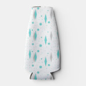 Retro Türkis Diamond & Sternexplosion Flasche Cool Flaschenkühler (Vorderseite)