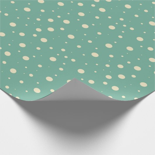Retro Türkis Snow Flurries Geschenkpapier (Ecke)