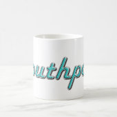 Retro Türkis Southpaw Kaffeetasse (Mittel)