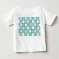 Retro Türkis Sternenexplosionen Baby T-Shirt