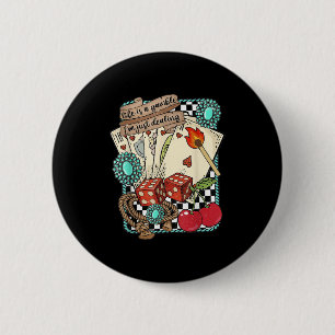 Retro Türkis Western Wilder Westen Cowboy Cowgirl Button