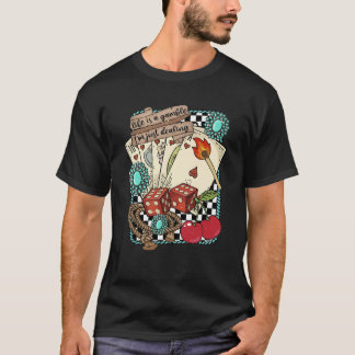 Retro Türkis Western Wilder Westen Cowboy Cowgirl  T-Shirt