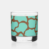 Retro-Türkises Glas-Muster Whiskyglas (Rückseite)