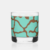 Retro-Türkises Glas-Muster Whiskyglas (Links)