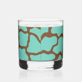 Retro-Türkises Glas-Muster Whiskyglas (Rechts)