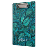 Retro türkisfarbene Schriftzeichen Klemmbrett (Links)