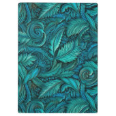 Retro türkisfarbene Schriftzeichen Klemmbrett (Rückseite)