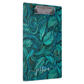 Retro türkisfarbene Schriftzeichen Klemmbrett (Rechts)