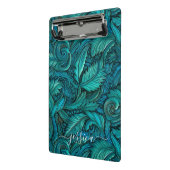 Retro türkisfarbene Schriftzeichen Mini Klemmbrett (Gewinkelt2)