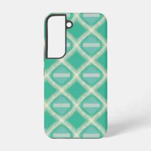 Retro-Türkisgitter mit modernem Streifen Samsung Galaxy Hülle