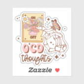 Retro “Turning Off OCD” Mental Health Awareness Aufkleber (Blatt)