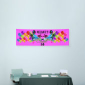 Retro Turnschuh-Wirbels-Ballon-Bonbon 16 addieren Banner (Messeveranstaltung)