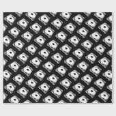 Retro-Turntable Graphic in White Geschenkpapier (Flach)