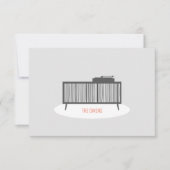 Retro Turntable Record Cabinet Danke Karte (Vorderseite)