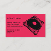 Retro-Turntable Schwarz grafisch Visitenkarte (Vorderseite)