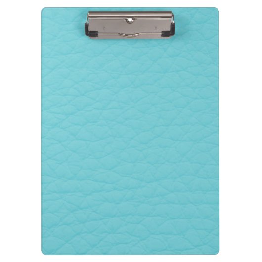 Retro-Turquoise Aquamarine Leder Custom Klemmbrett (Vorderseite)