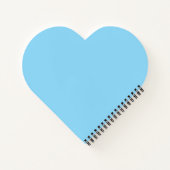 Retro Turquoise Blue Heart Spiral Notizblock (Rückseite)