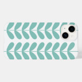 Retro Turquoise Blume Mitte Jahrhundert Moderne Case-Mate iPhone Hülle (Rückseite (Horizontal))