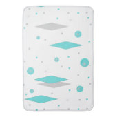 Retro Turquoise Diamant & Sternexplosion Bath Mat Badematte (Vorderseite Vertikal)