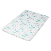 Retro Turquoise Diamant & Sternexplosion Bath Mat Badematte (Schrägansicht)