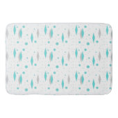 Retro Turquoise Diamant & Sternexplosion Bath Mat Badematte (Vorderseite)